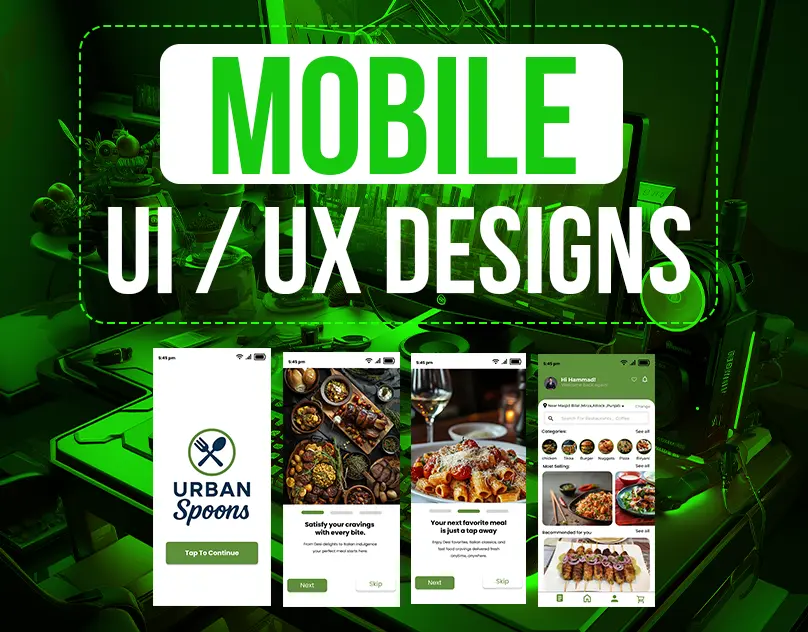 Mobile App UI Design Prototype by Hammad Ahmed